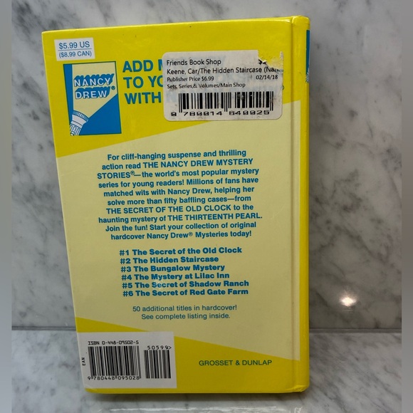 Nancy Drew: The Hidden Staircase Book by Carolyn Keene - Picture 2 of 6